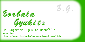 borbala gyukits business card